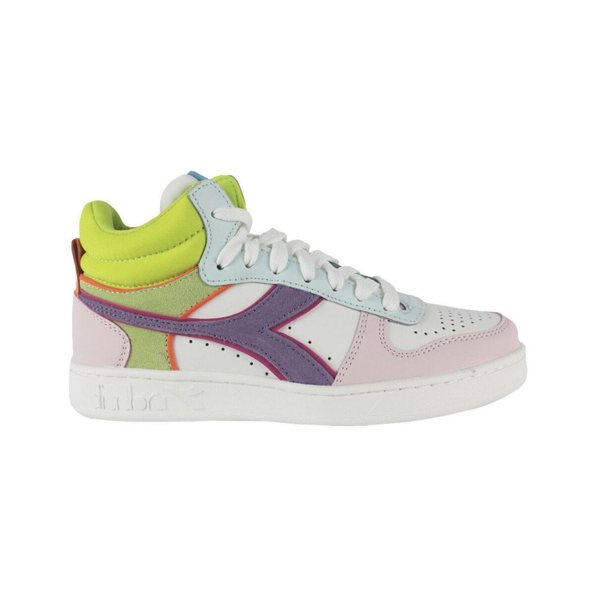 Diadora  MAGIC BASKET DEMI C9736 White/Potpourri/Blue gras  ruznobarevne