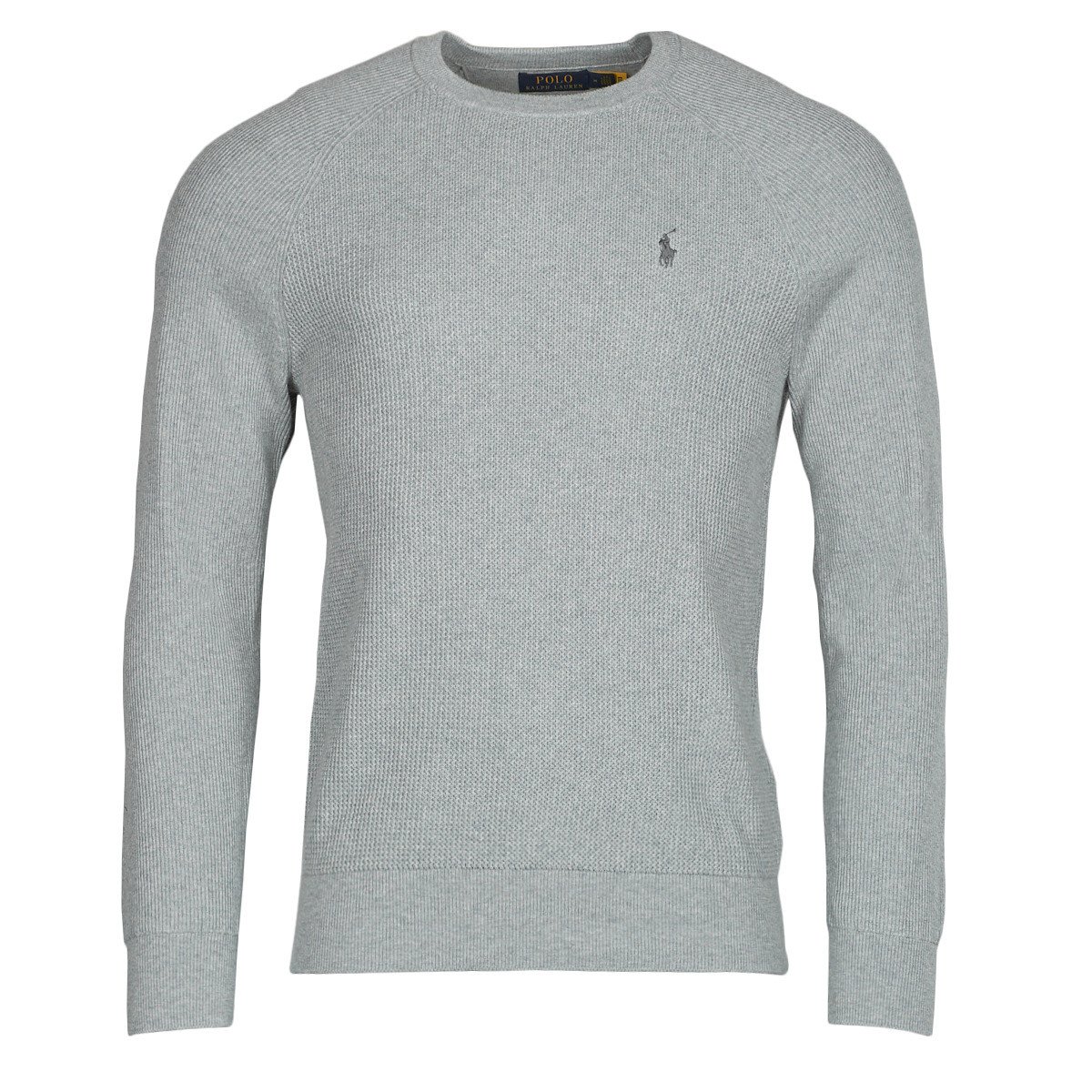 Polo Ralph Lauren  PULL COL ROND EN COTON TEXTURE  Šedá