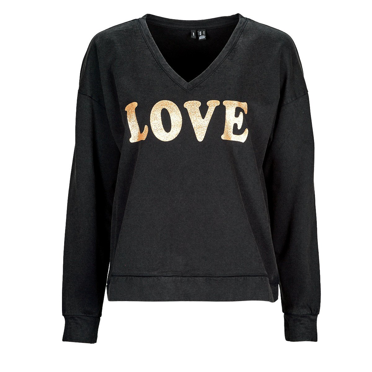 Vero Moda  VMCAROLA L/S SWEAT JRS BTQ  Černá