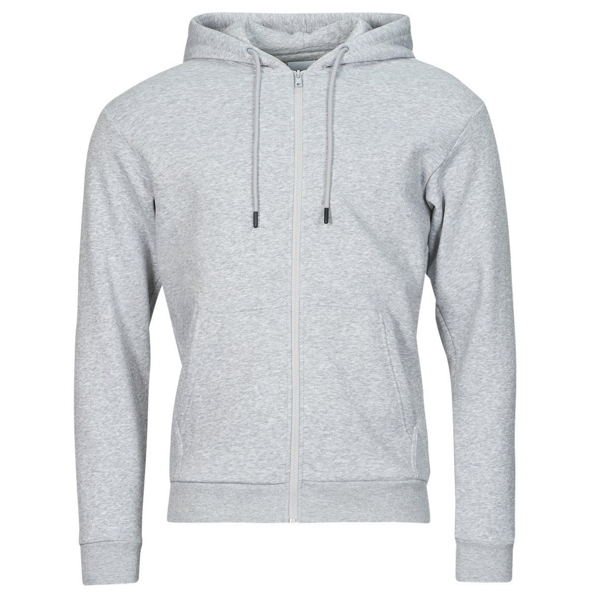 Jack & Jones  JJEBRADLEY SWEAT ZIP HOOD  Šedá