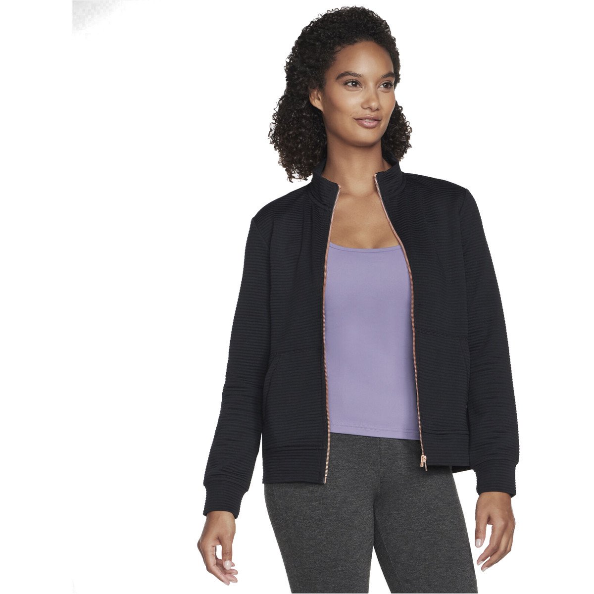 Skechers  Go Walk Everywhere Full Zip Hoodless  Černá