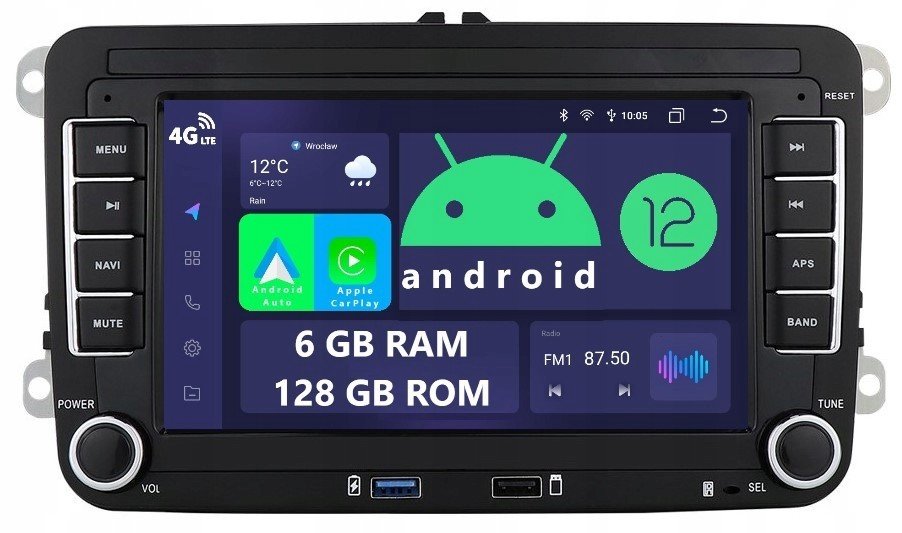 Rádio Android Vw Caravelle T5 Amarok Beetle Skoda Octavia Fabia Yeti Superb