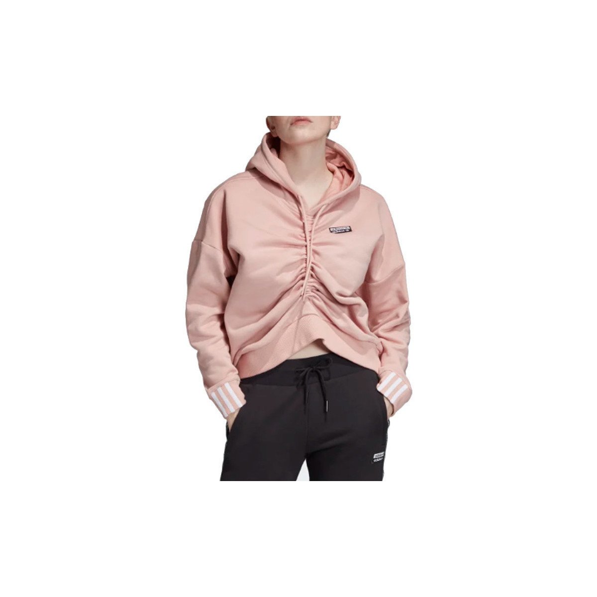 adidas  adidas Ruched Hoodie  Růžová