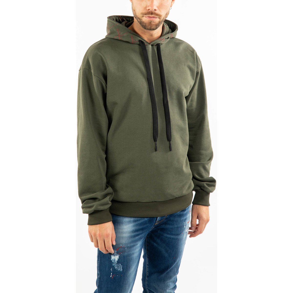 Takeshy Kurosawa  83186 | Felpa Hoodie Cappuccio Stampato  Zelená