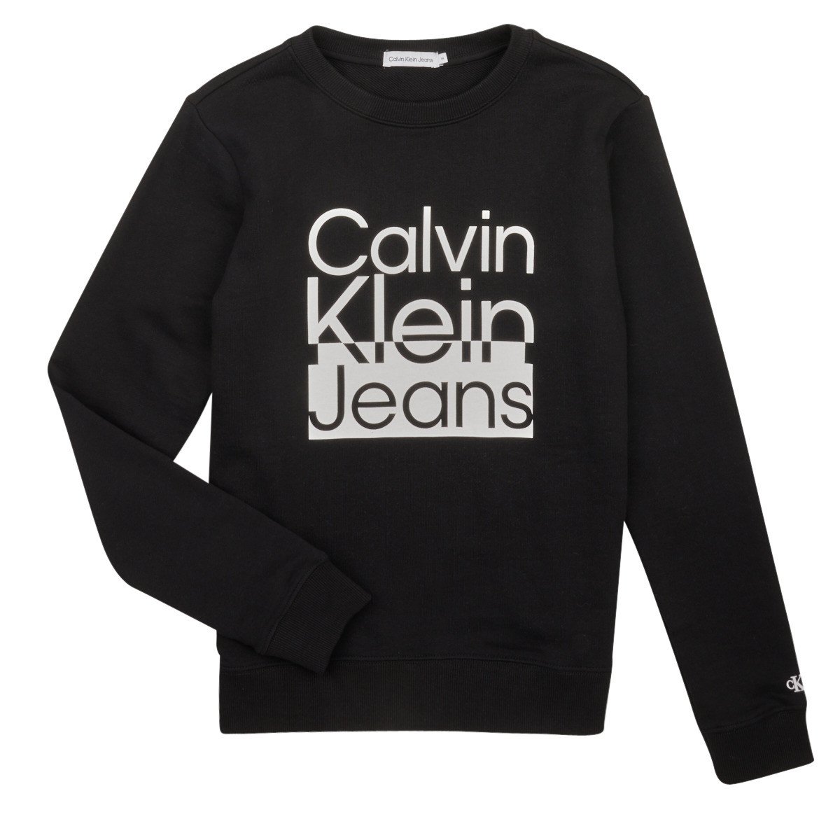 Calvin Klein Jeans  BOX LOGO SWEATSHIRT  Černá