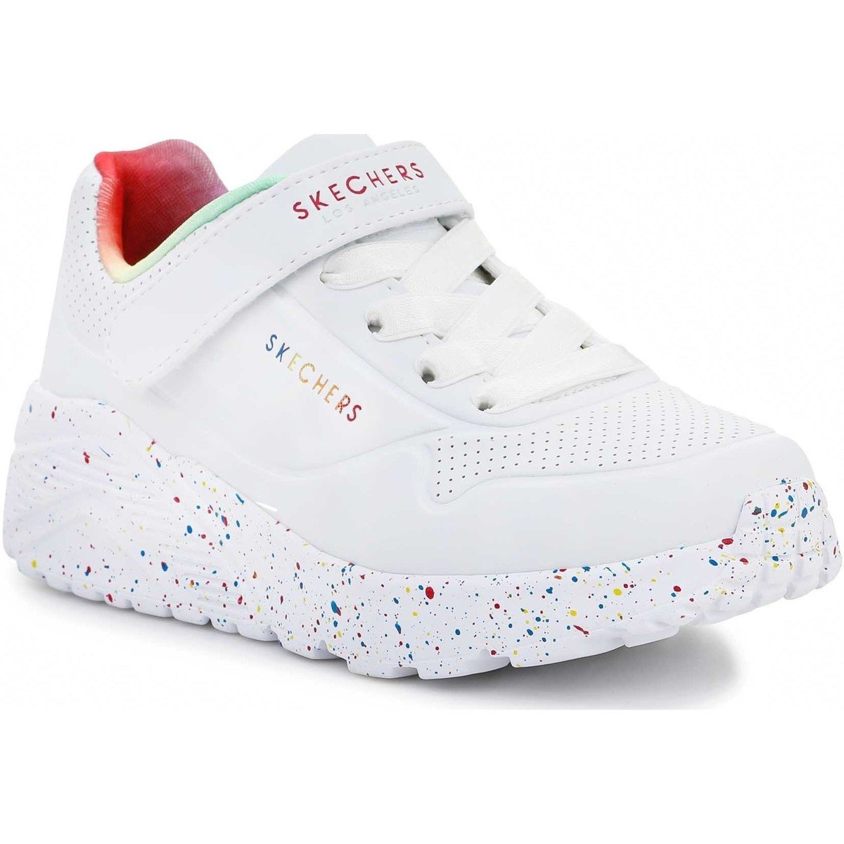 Skechers  Uno Lite - RAINBOW SPECKS 310457-WMLT  Bílá