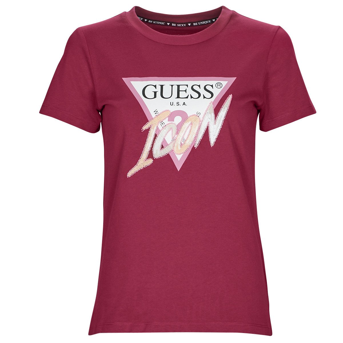 Guess  SS CN ICON TEE  Bordó