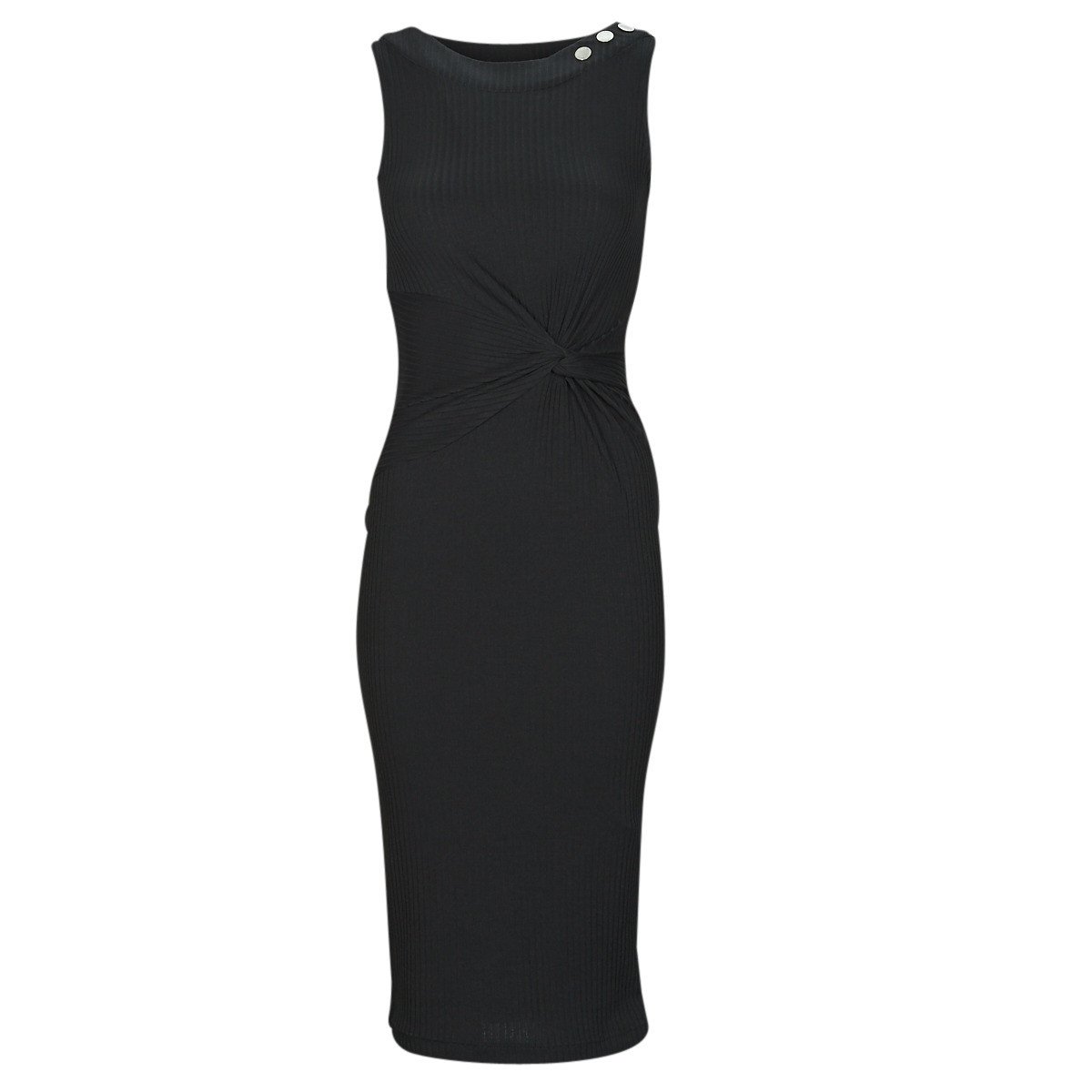 Guess  SL ERNESTINE KNOT DRESS  Černá