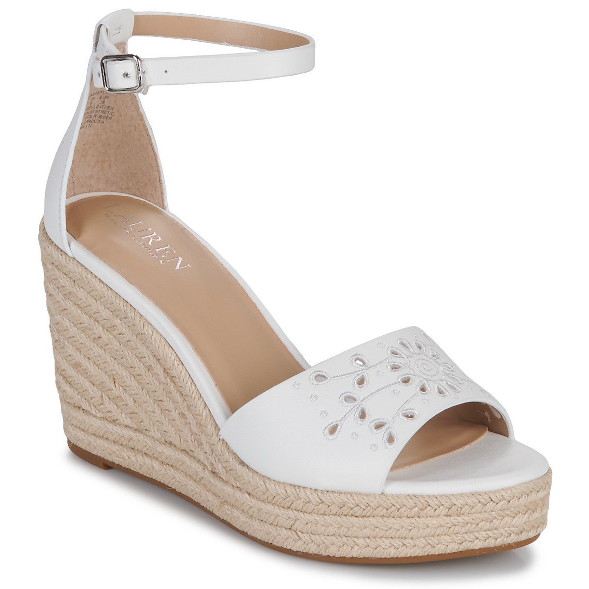 Lauren Ralph Lauren  HAANA-ESPADRILLES-WEDGE  Bílá