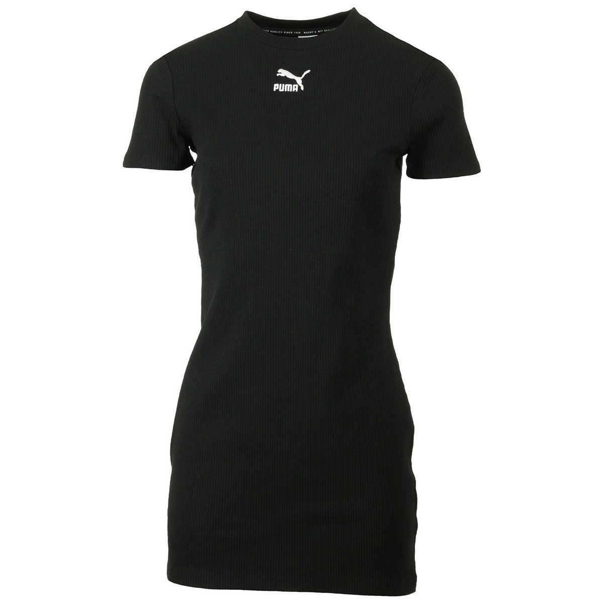 Puma  Classics Ribbed Dress  Černá