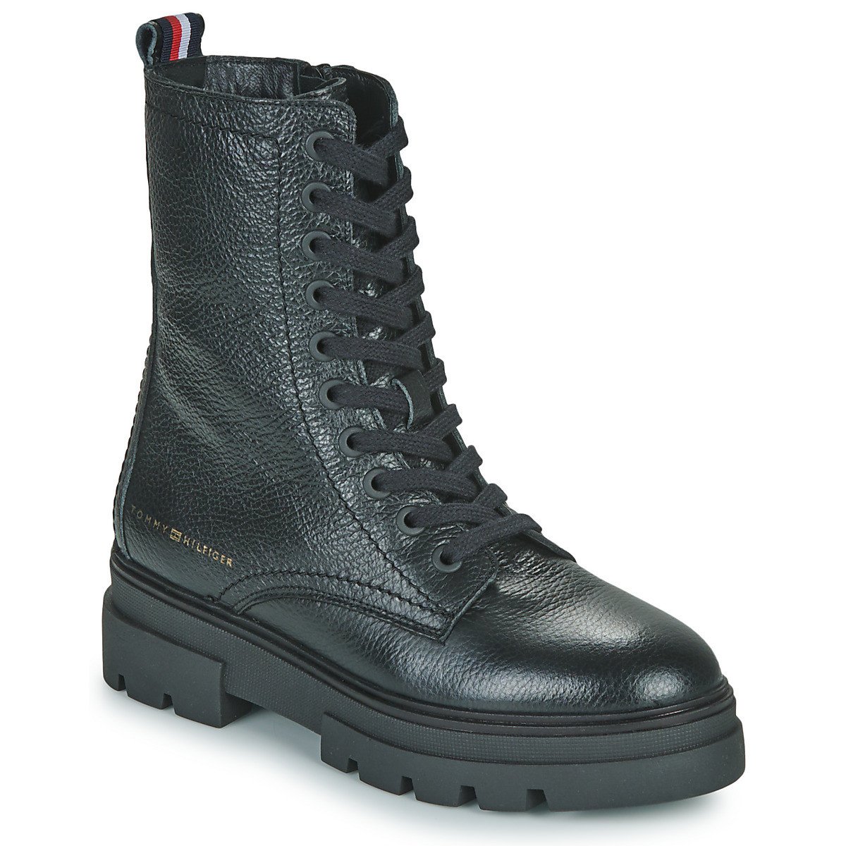 Tommy Hilfiger  MONOCHROMATIC LACE UP BOOT  Černá