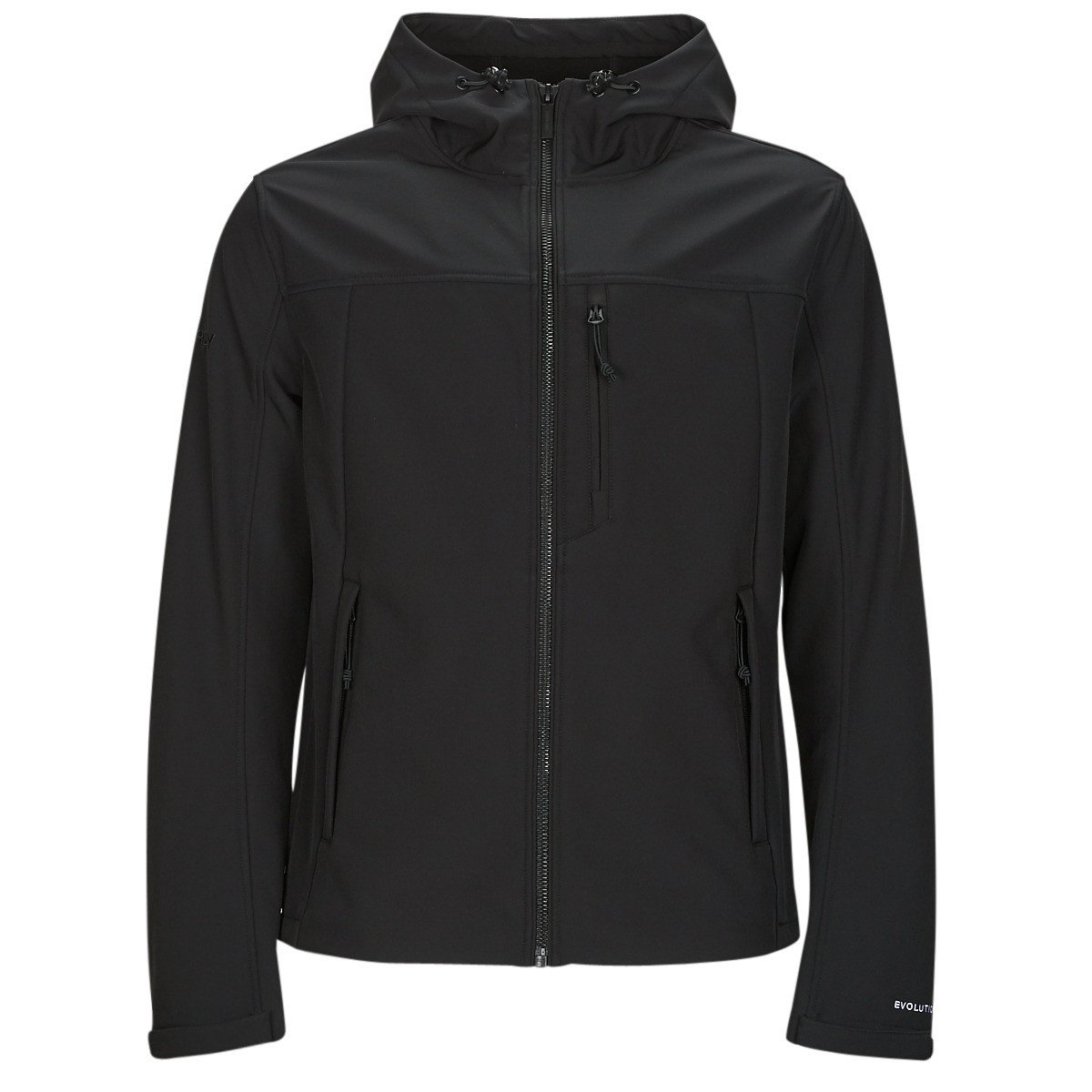 Superdry  HOODED SOFT SHELL JACKET  Černá