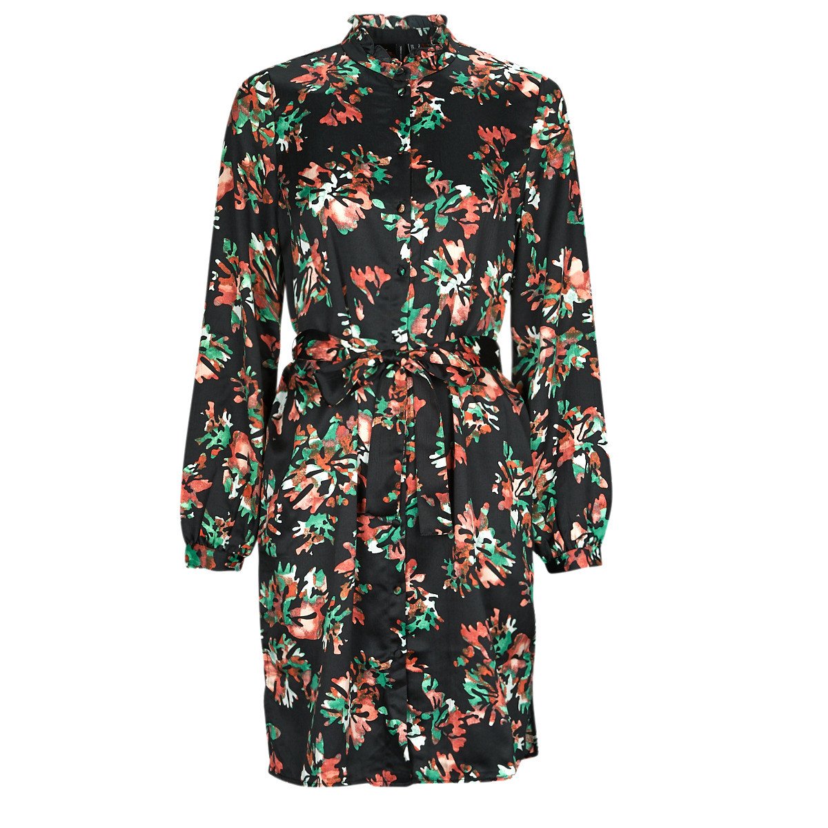 Vero Moda  VMCANA L/S ABK SHIRT DRESS WVN BTQ  Černá