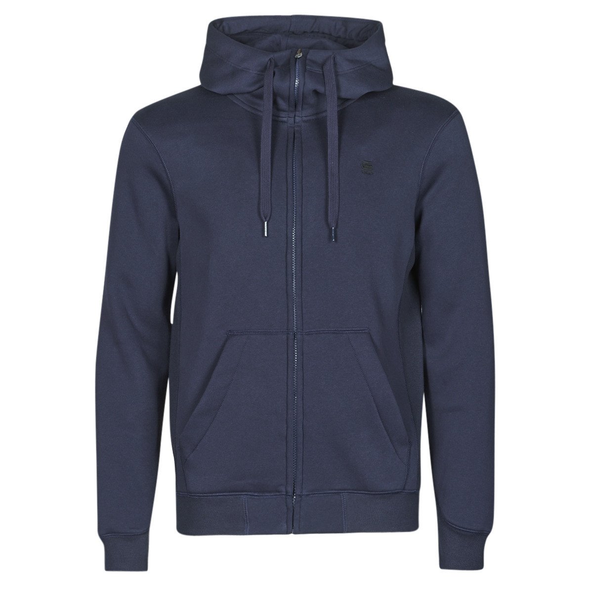 G-Star Raw  PREMIUM BASIC HOODED ZIP SWEATER  Modrá