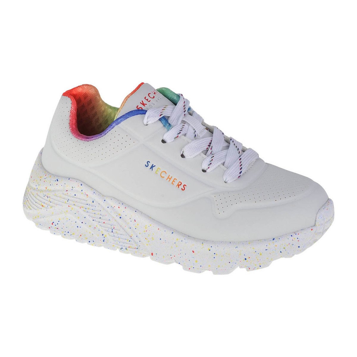Skechers  Uno Lite Rainbow Speckle  Bílá