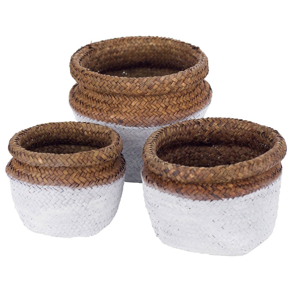 Signes Grimalt Kulaté Koše 3 Jednotky Bílá