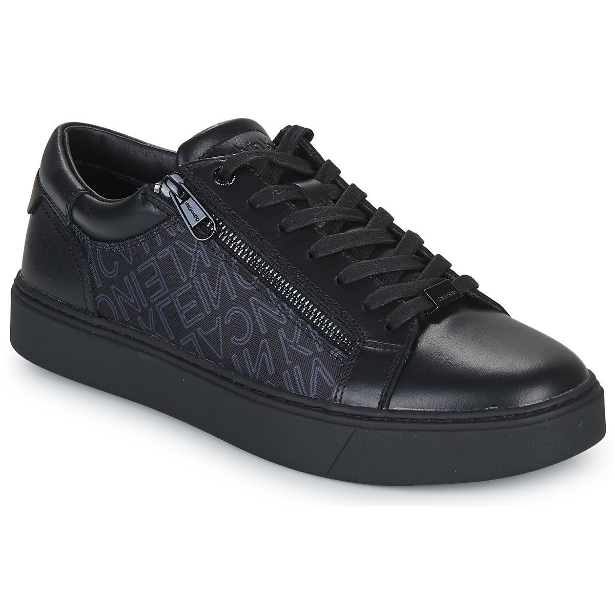 Calvin Klein Jeans  LOW TOP LACE UP W/ZIP MONO  Černá