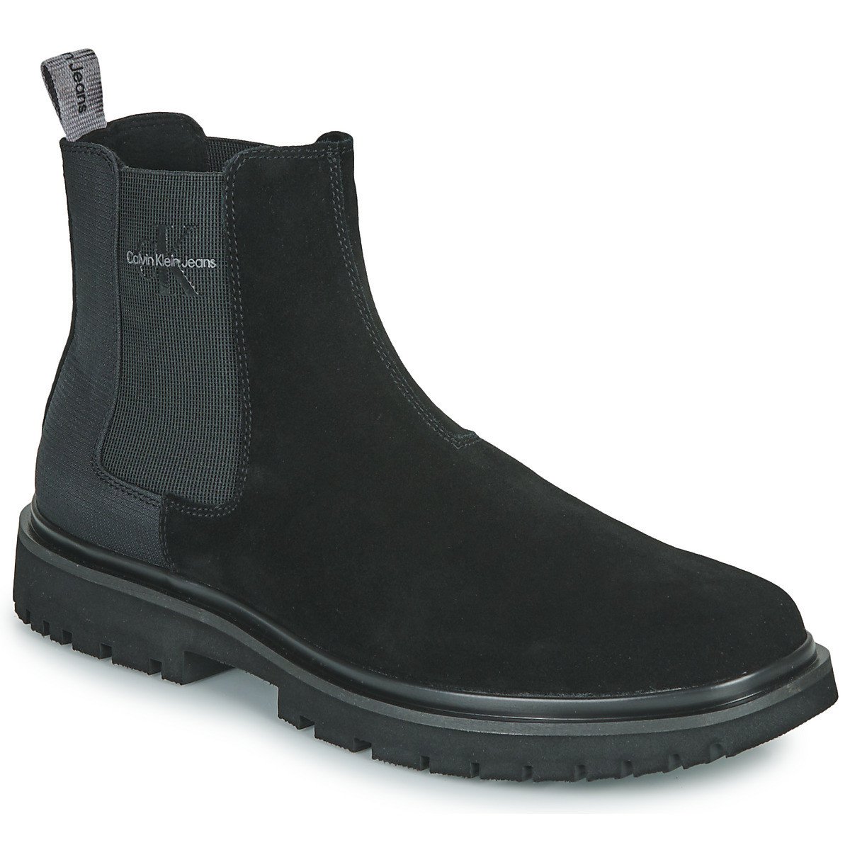 Calvin Klein Jeans  EVA MID CHELSEA BOOT SUEDE  Černá