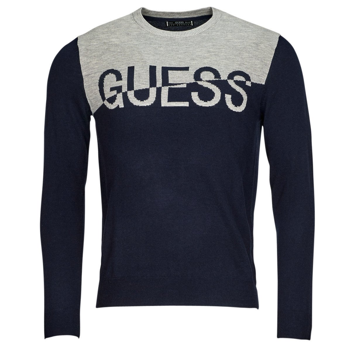 Guess  ALEX LS CN LOGO SWEATER  Tmavě modrá