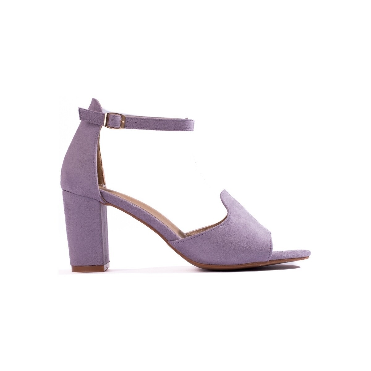 W. Potocki  Designové dámské  sandály fialové na širokém podpatku  ruznobarevne