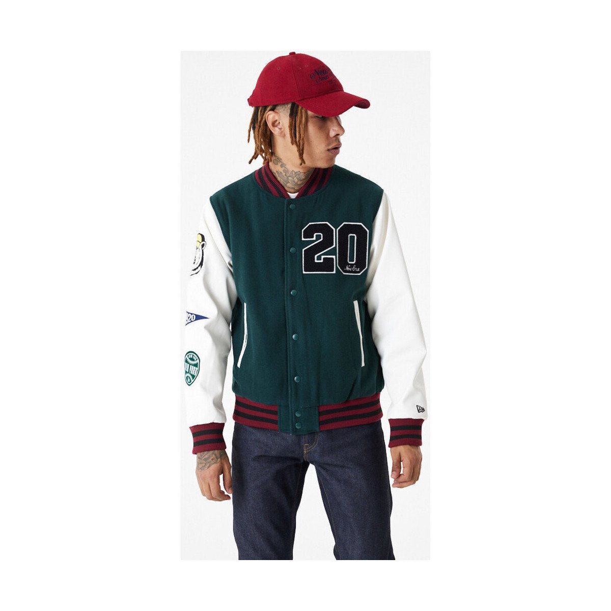 New-Era  Ne lifestyle varsity jkt newera  Zelená