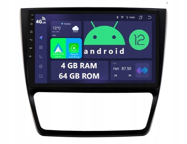 Navigace Rádio 2DIN Android Skoda Yeti Dsp Carplay 4/64 Gb Lte