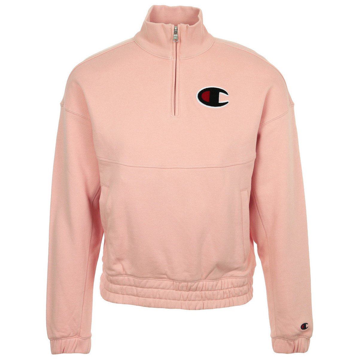 Champion  Half Zip Sweatshirt  Růžová