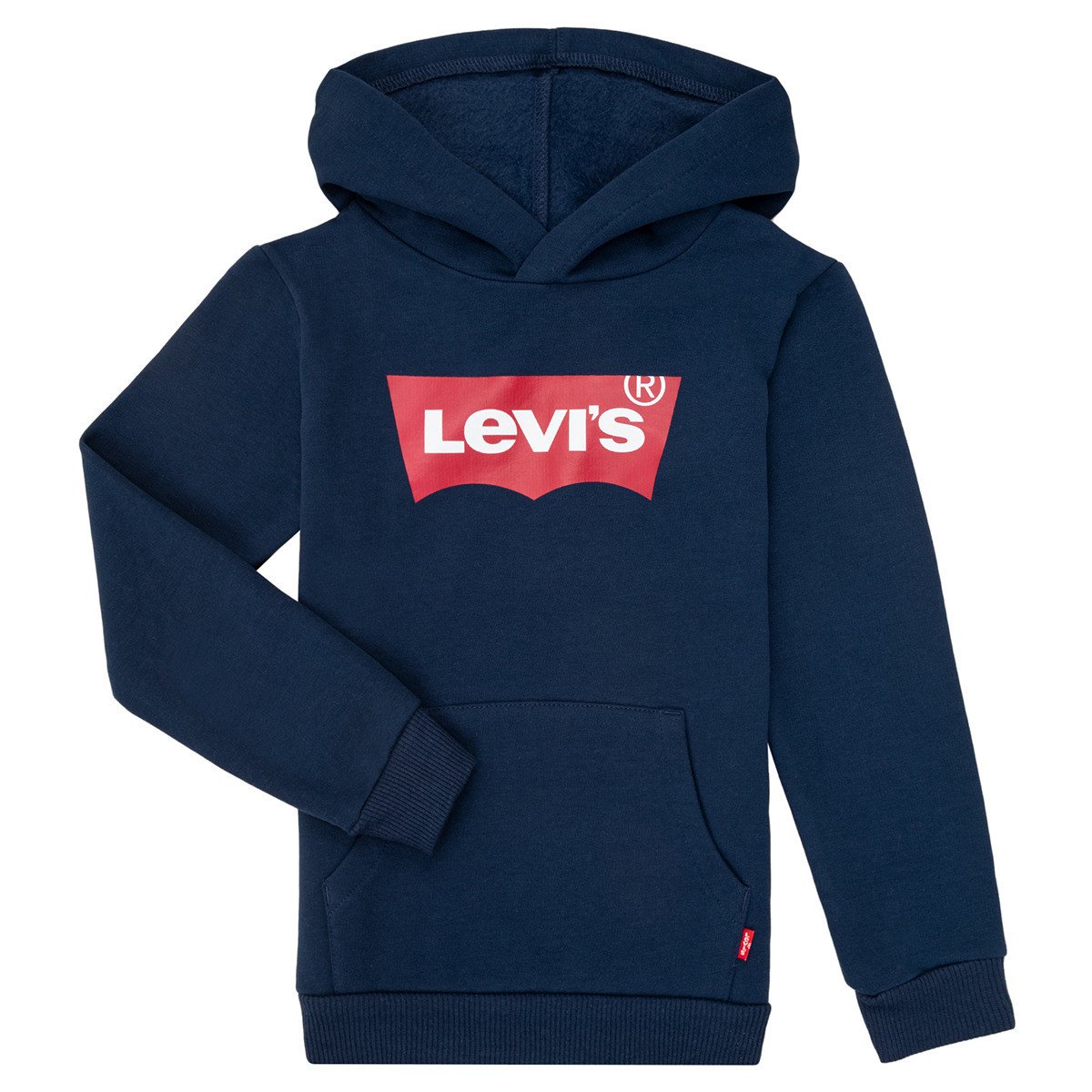Levis  BATWING SCREENPRINT HOODIE  Modrá