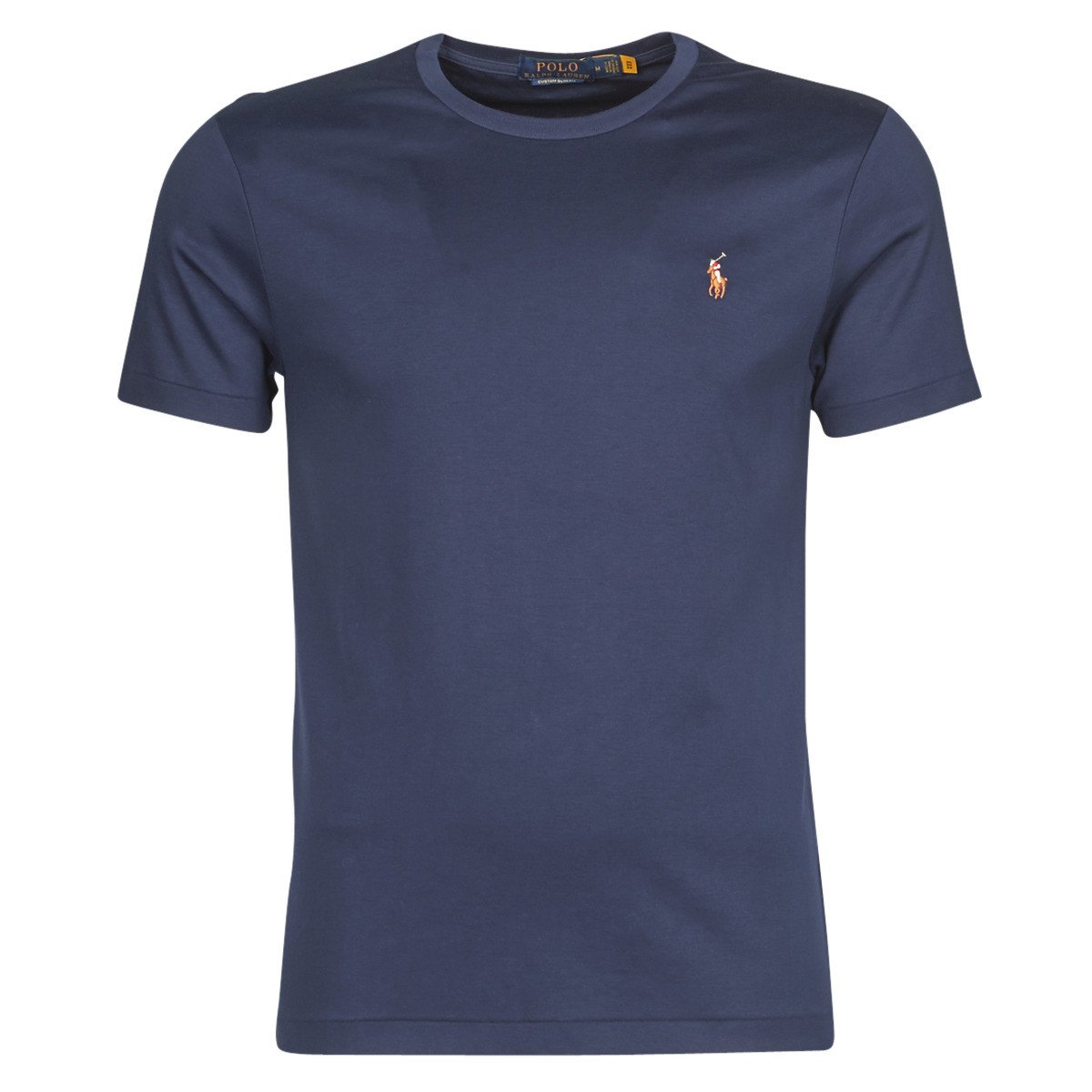 Polo Ralph Lauren  T-SHIRT AJUSTE COL ROND EN PIMA COTON LOGO PONY PLAYER MULTICOLO  Modrá