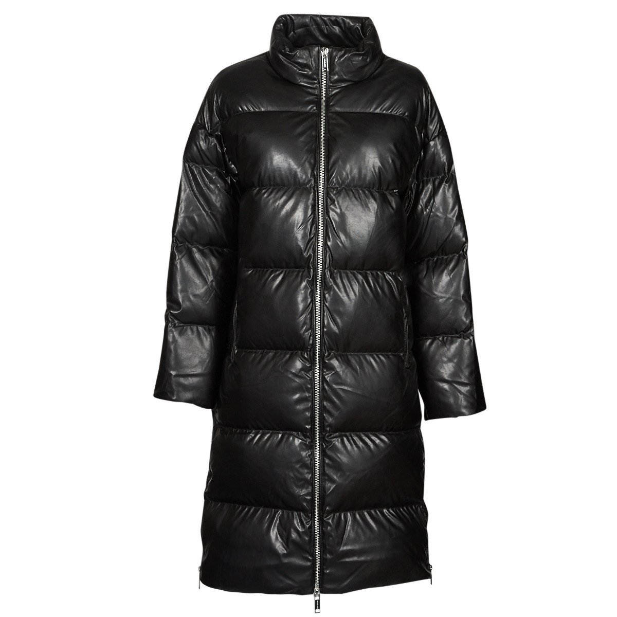 MICHAEL Michael Kors  LONG FAUX LTHR PUFFER  Černá