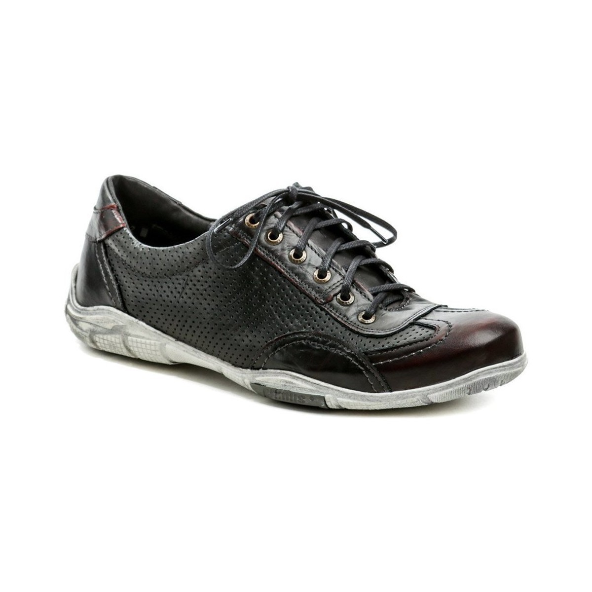 Kristofer  892 BSV černé bordó pánské polobotky  Černá