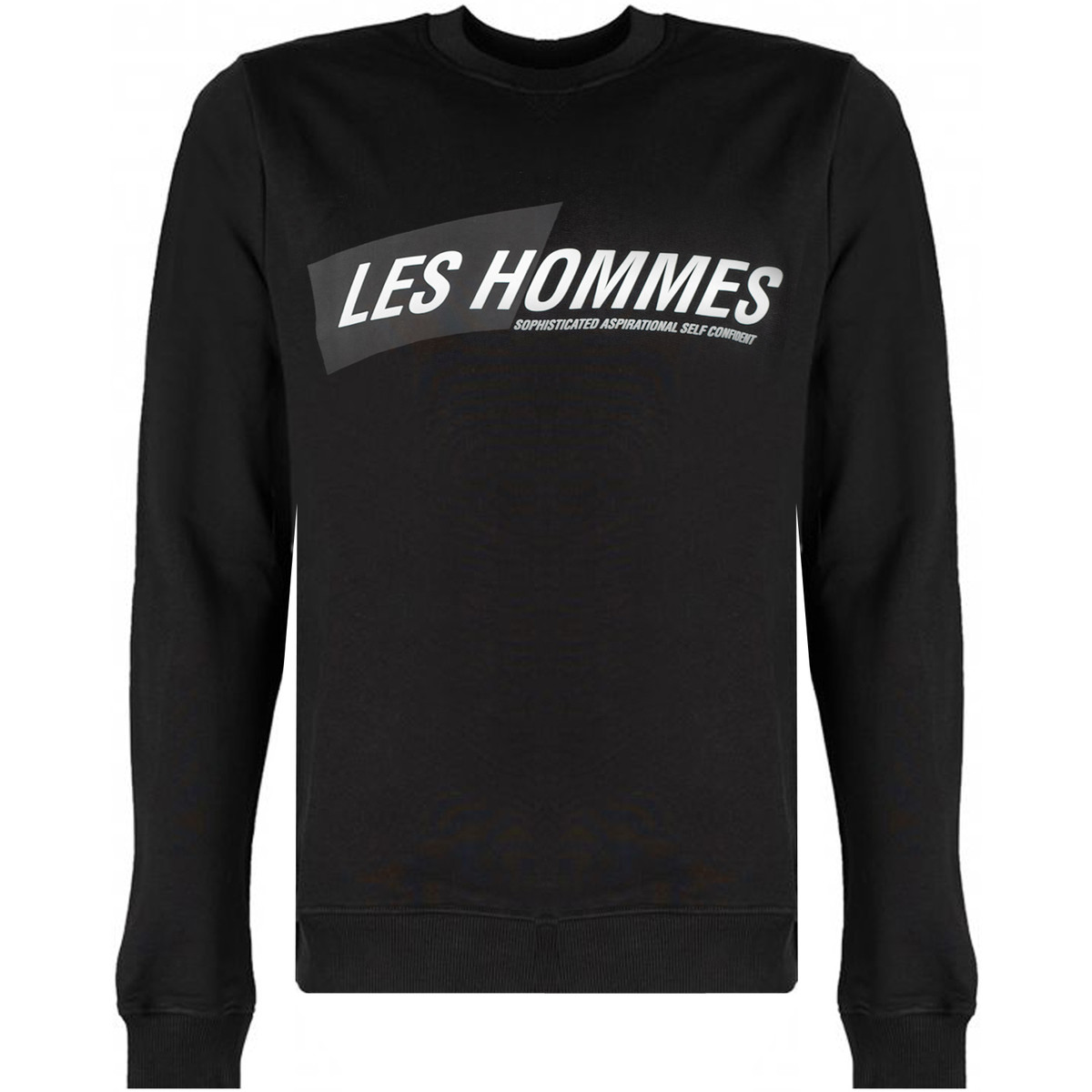 Les Hommes  LLH401-758P | Round Neck Sweater  Černá