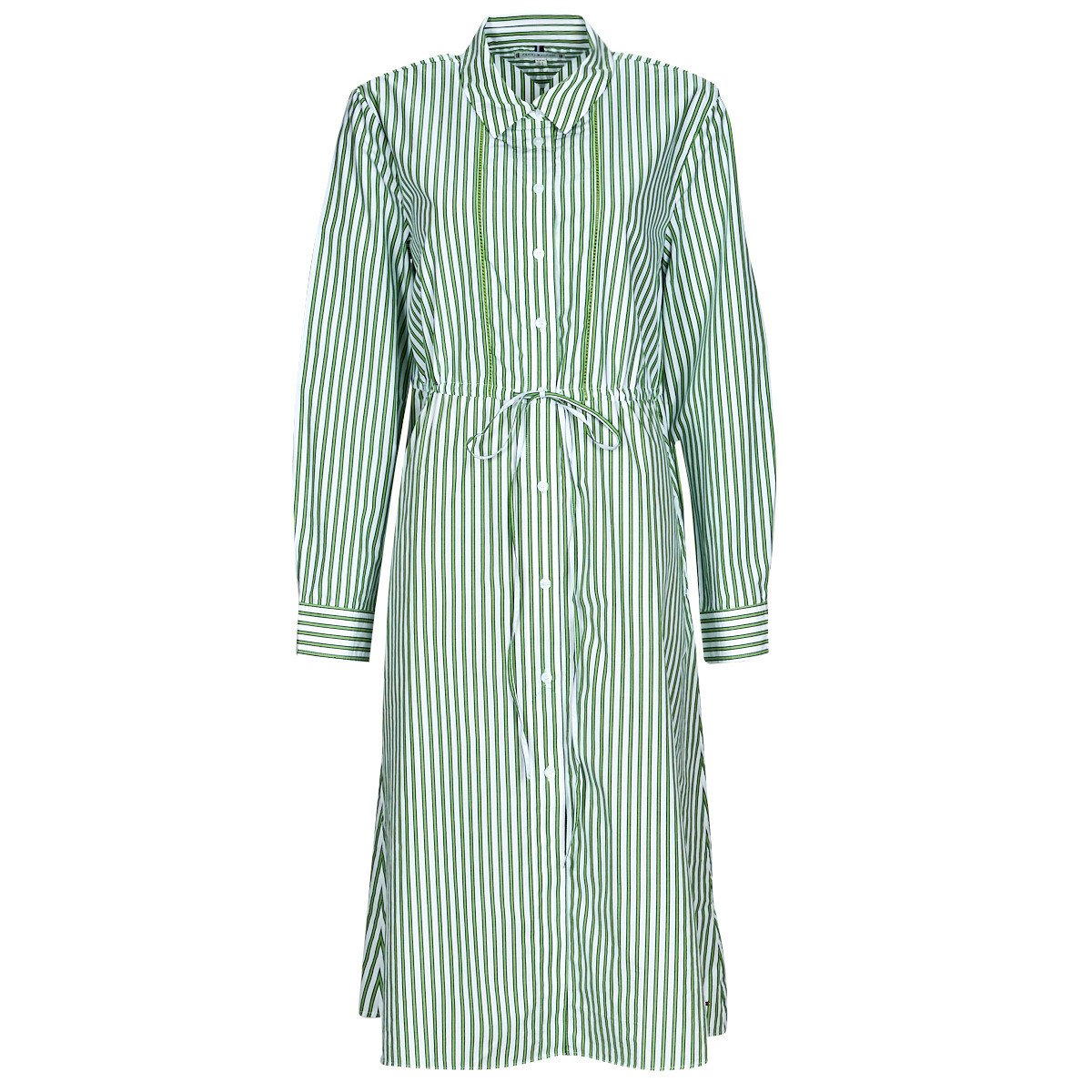 Tommy Hilfiger  ORG CO STRIPE MIDI SHIRT-DRESS  Bílá