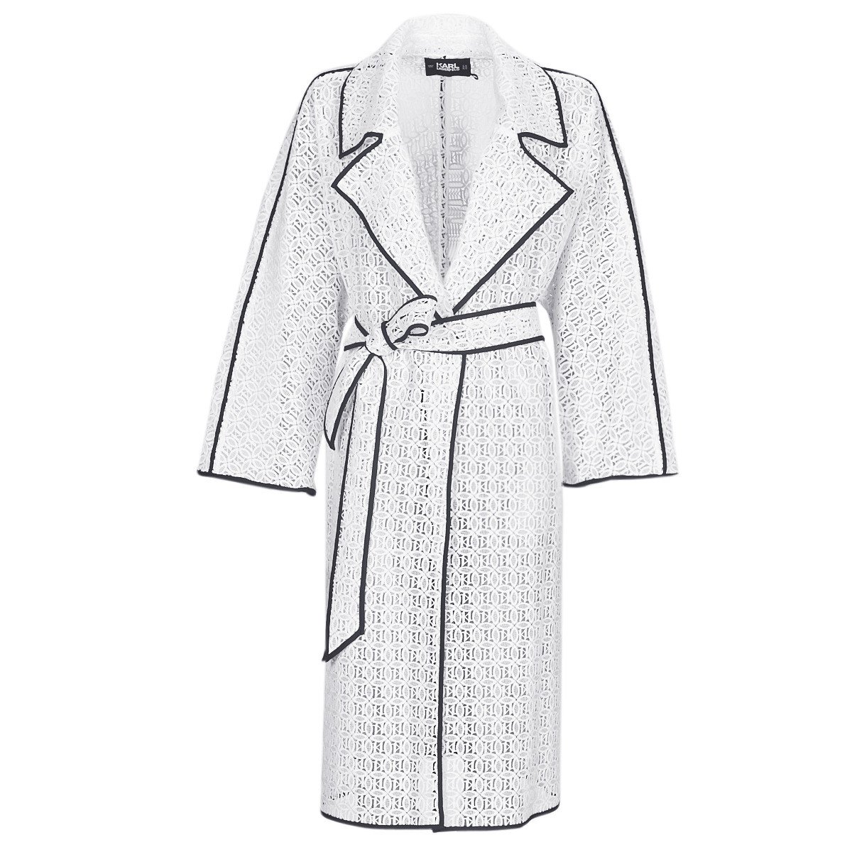 Karl Lagerfeld  KL EMBROIDERED LACE COAT  Bílá