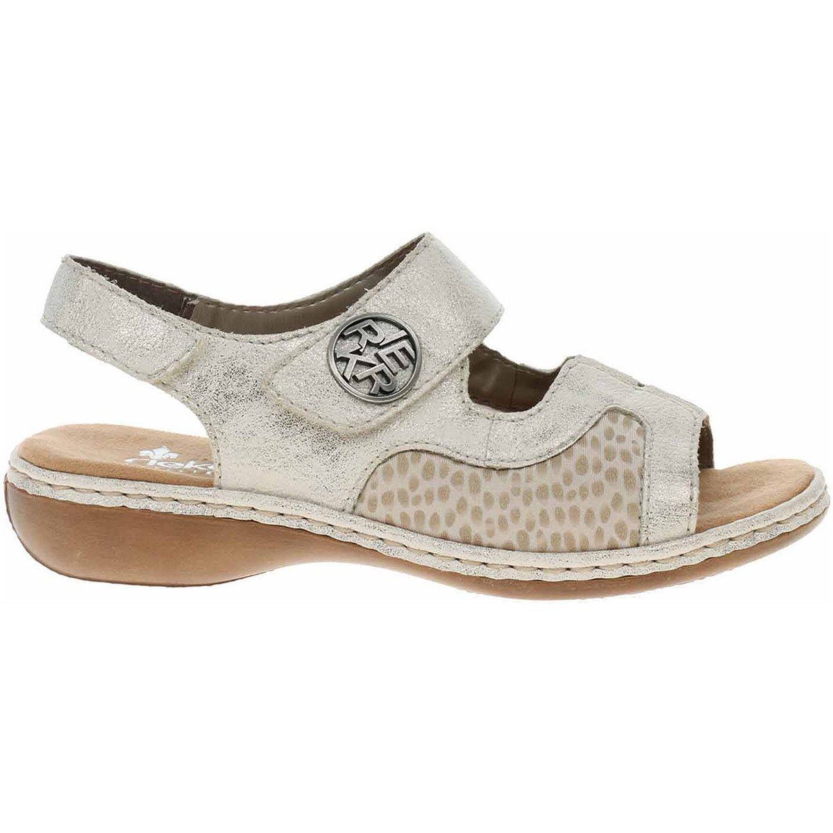 Rieker  Dámské sandály  65989-90 beige  Béžová