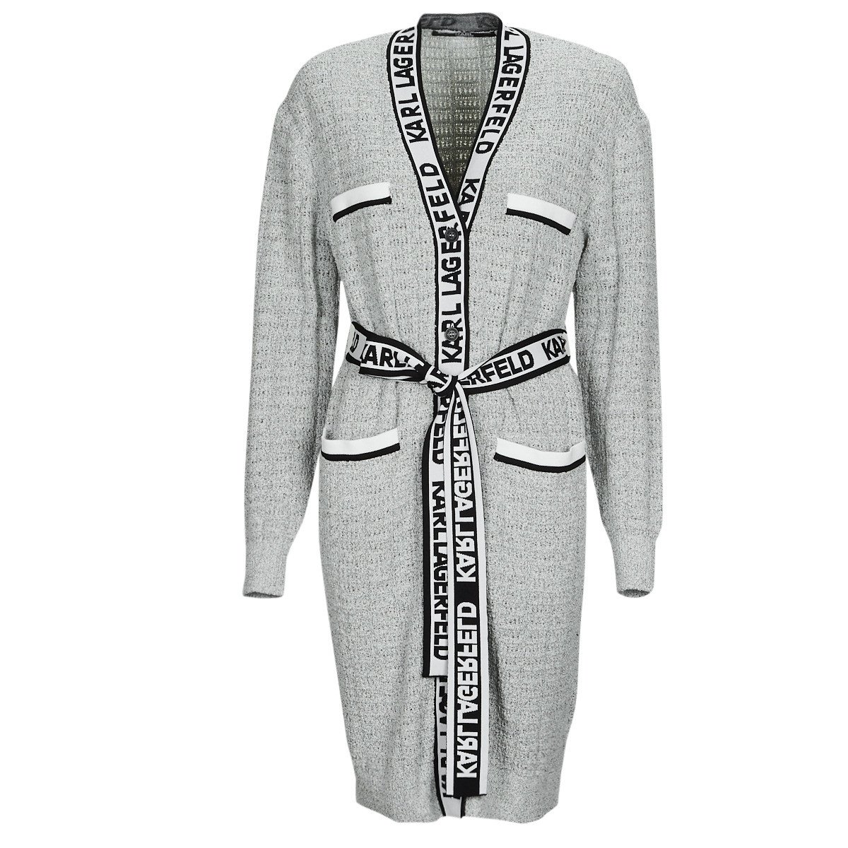 Karl Lagerfeld  FEMININE BOUCLE CARDIGAN  Šedá