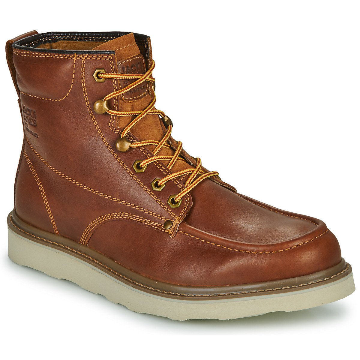 Jack & Jones  JFWALDGATE MOC LEATHER BOOT  Hnědá