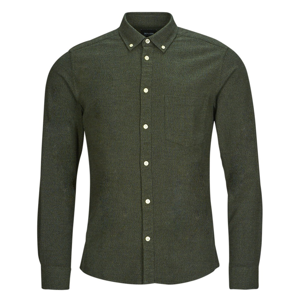 Only & Sons   ONSNIKO LS MELANGE SHIRT  Khaki