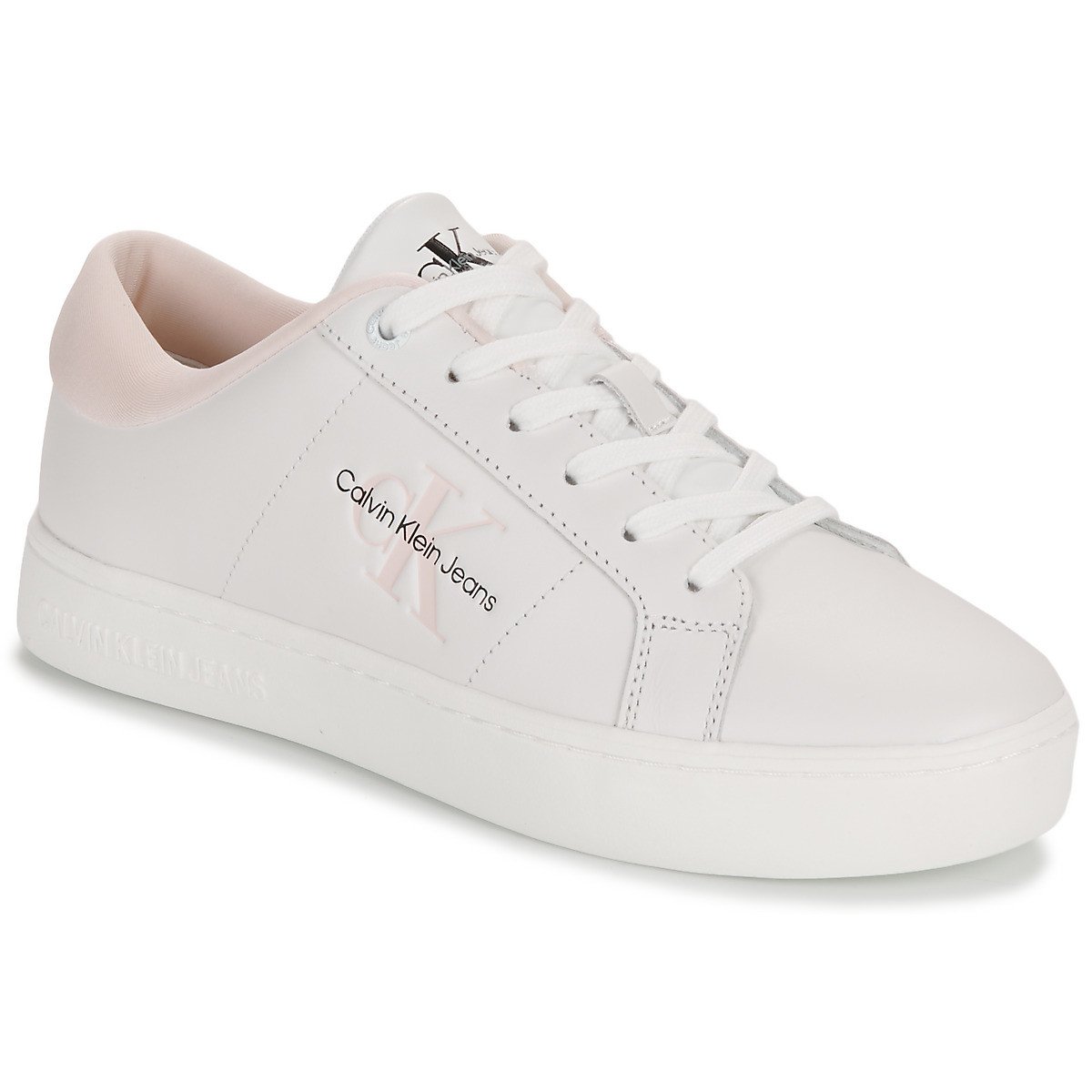 Calvin Klein Jeans  CLASSIC CUPSOLE LOWLACEUP LTH  Bílá