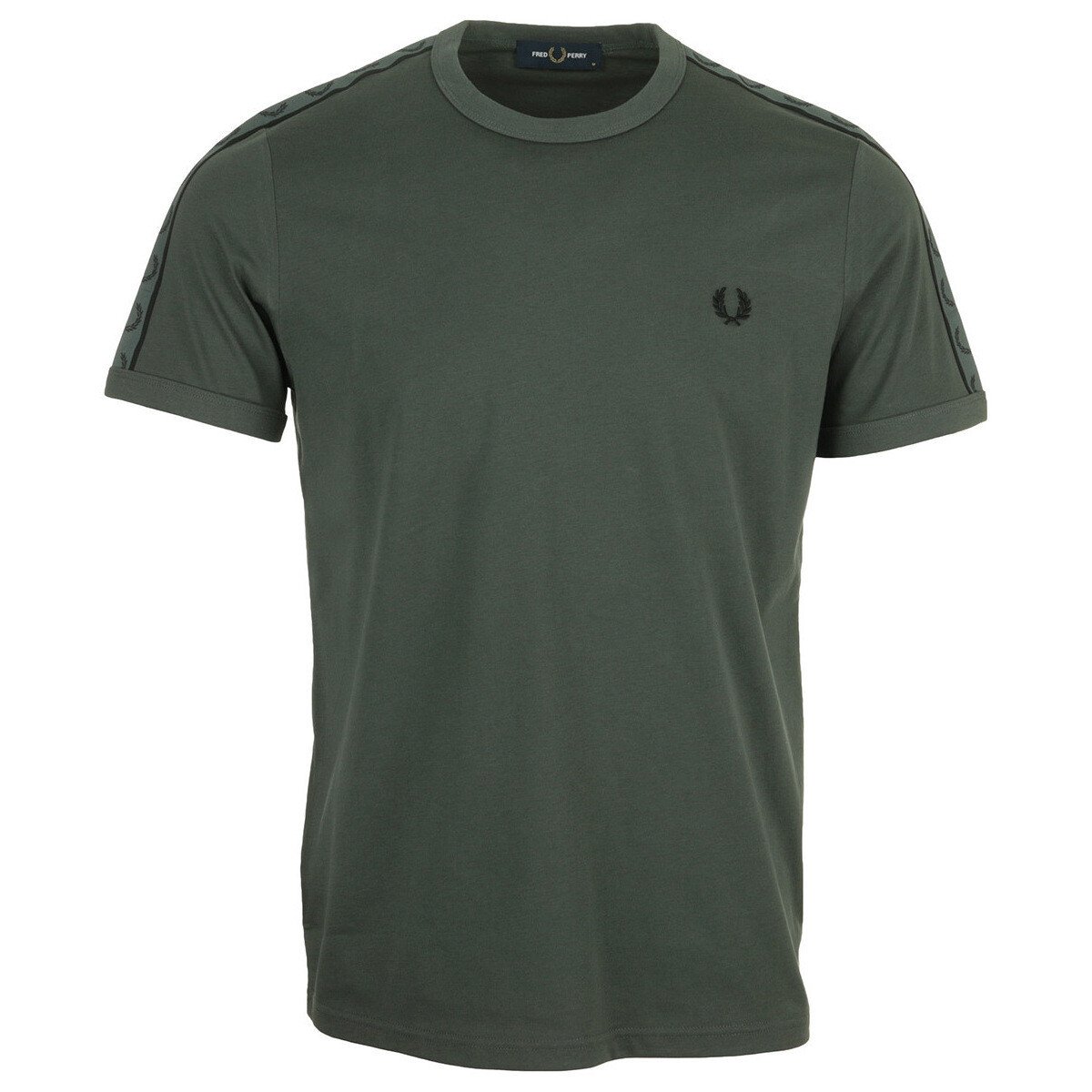 Fred Perry  Contrast Tape Ringer Tee Shirt  Zelená