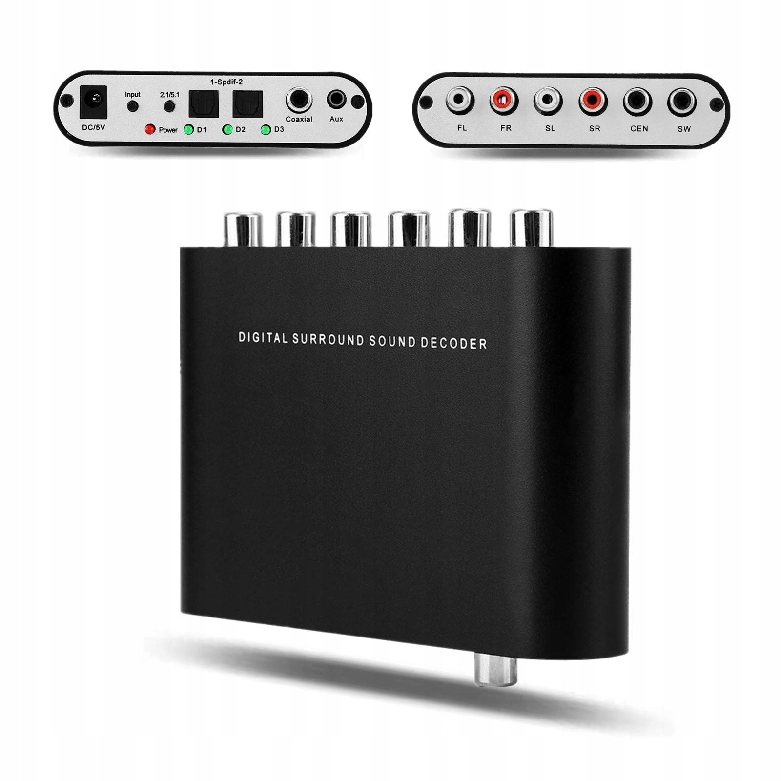 Dekodér Optyczny Toslink Spdif 5.1 Analog AC3/DTS