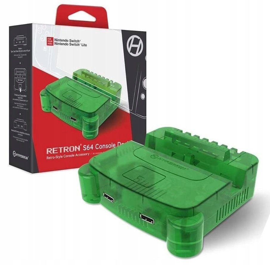 Dokovací stanice Hyperkin RetroN S64 Console Dock Lime Green