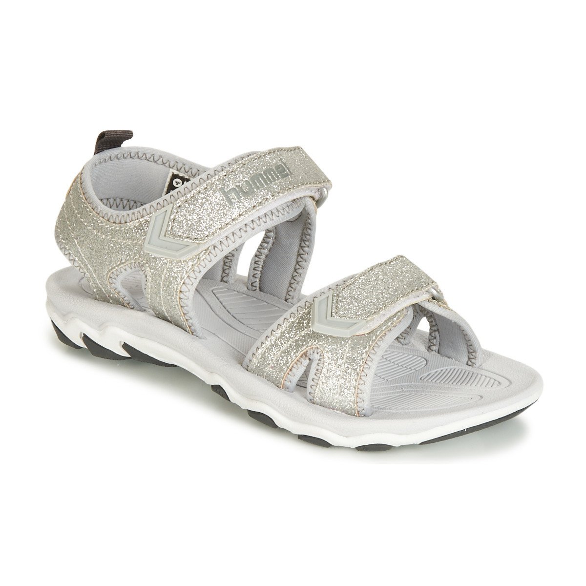 hummel  SANDAL GLITTER JR  Stříbrná