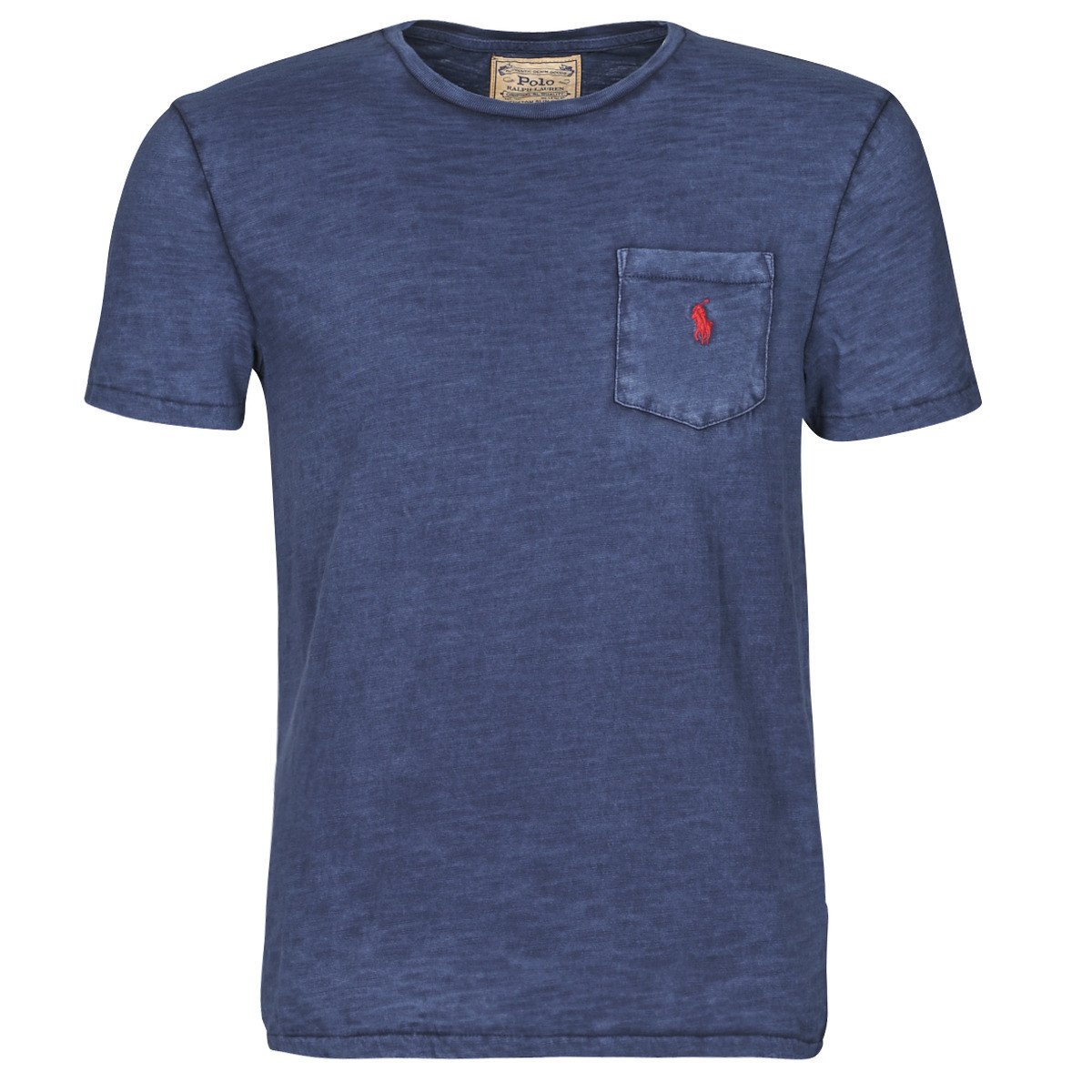 Polo Ralph Lauren  T-SHIRT AJUSTE COL ROND EN COTON LOGO PONY PLAYER  Modrá