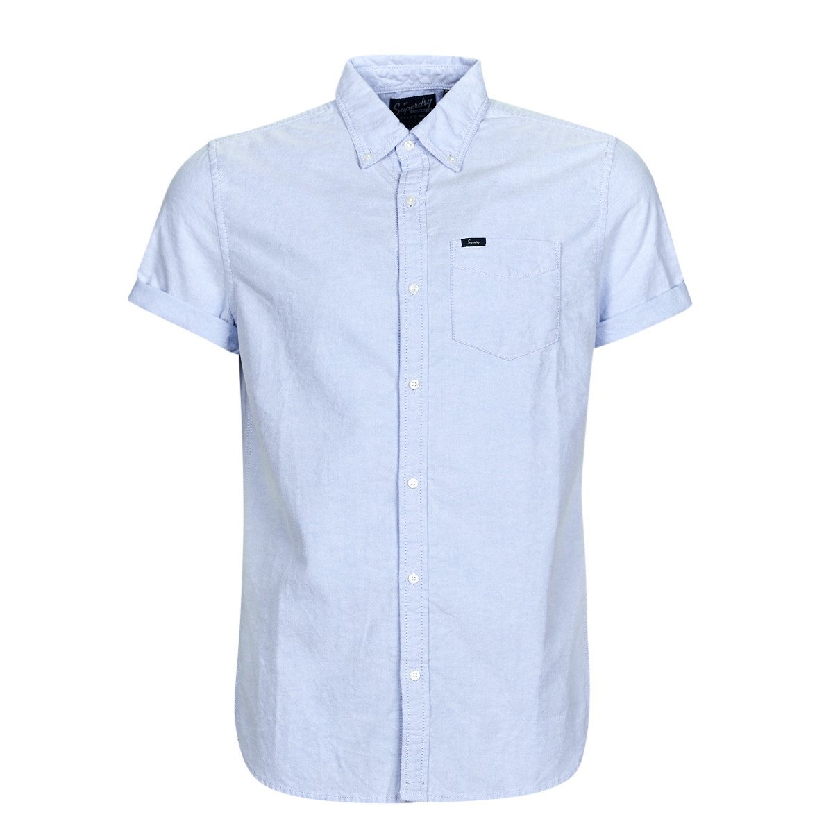 Superdry  VINTAGE OXFORD S/S SHIRT  Modrá