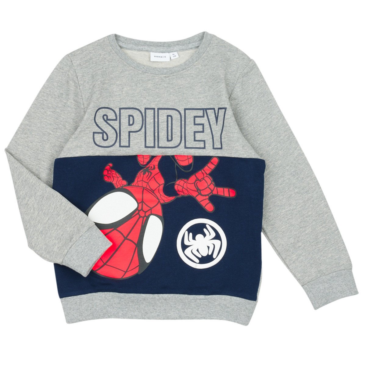 Name it  NMMJUBI SPIDEY SWEAT UNB MAR  Šedá