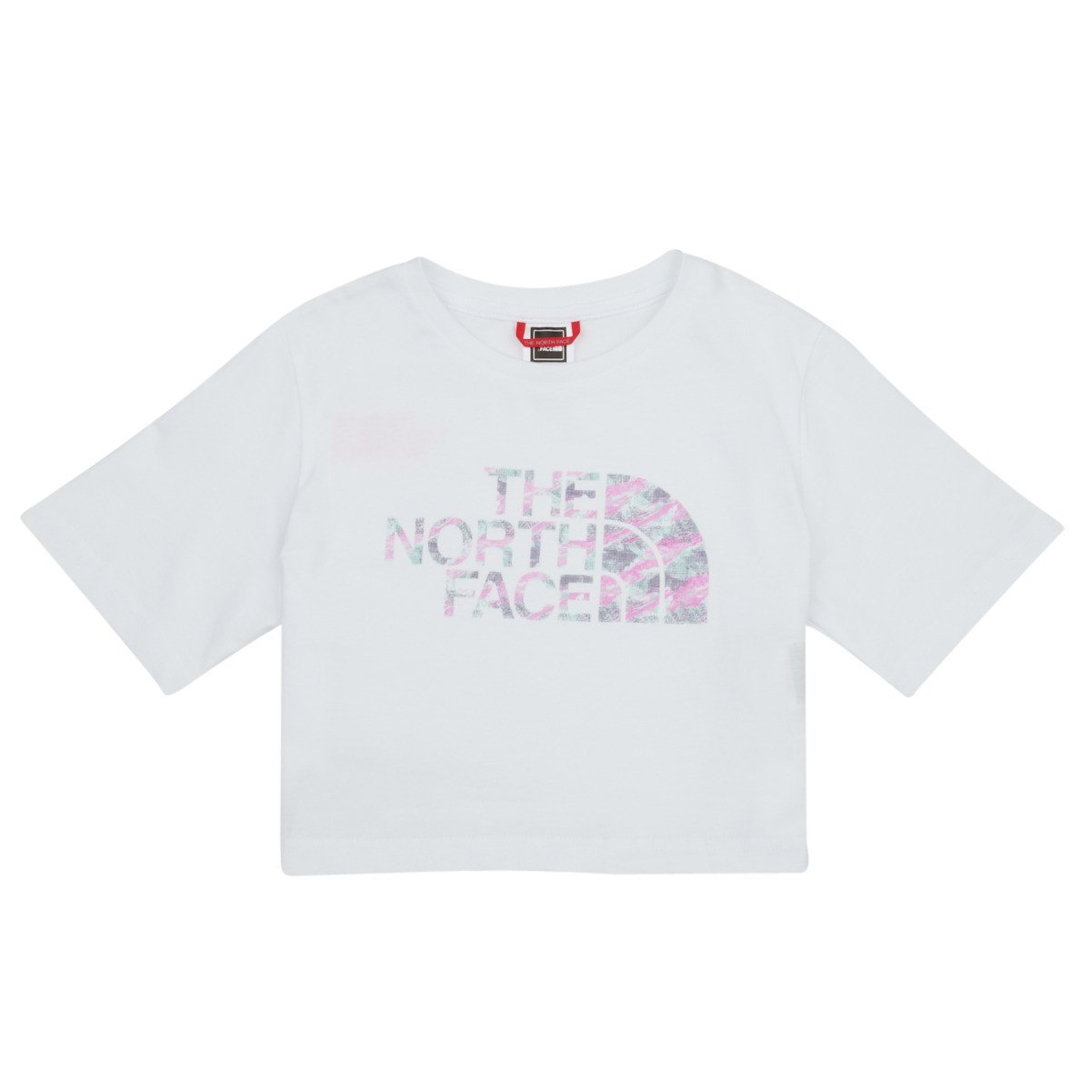 The North Face  Girls S/S Crop Easy Tee  Bílá