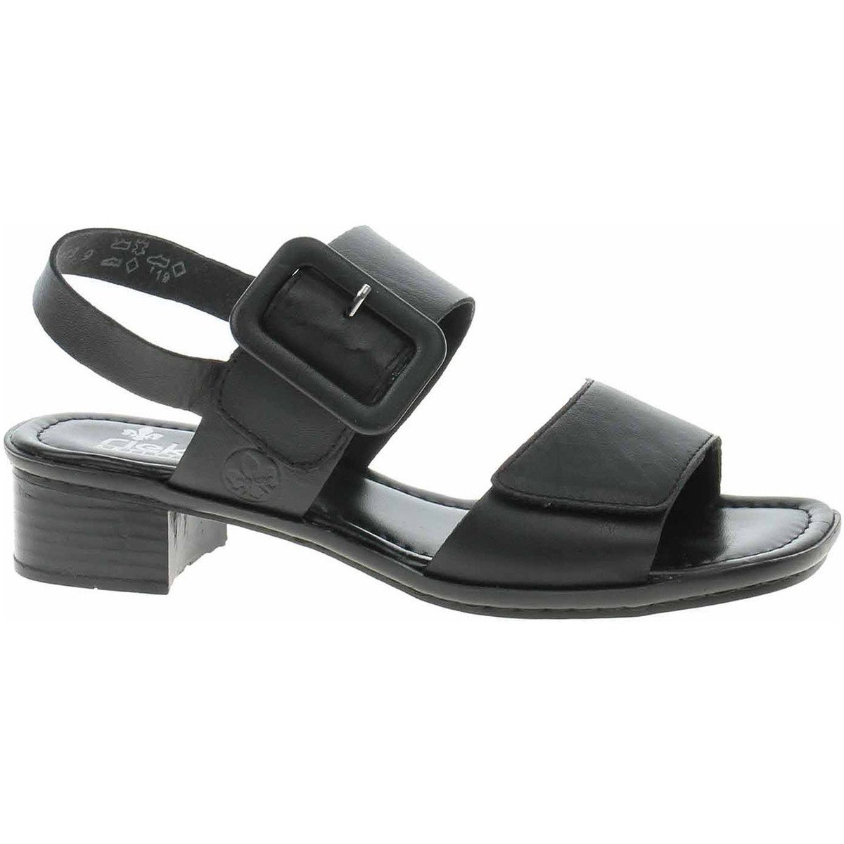Rieker  Dámské sandály  62663-01 schwarz  Černá