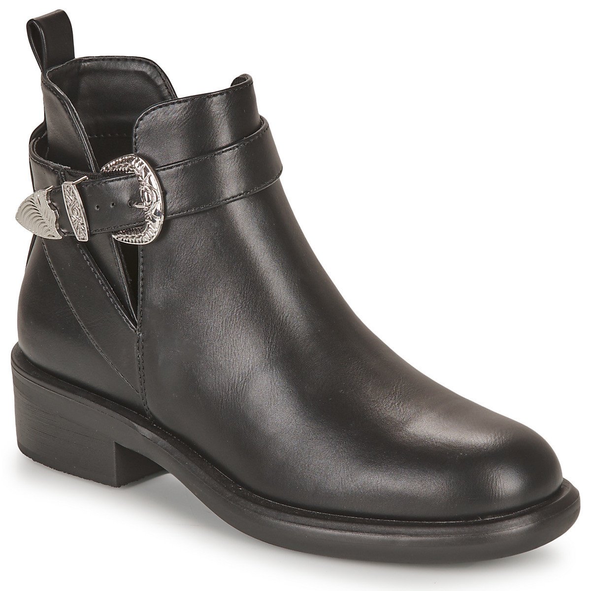 Only  ONLBLOOM-5 PU BUCKLE BOOT  Černá