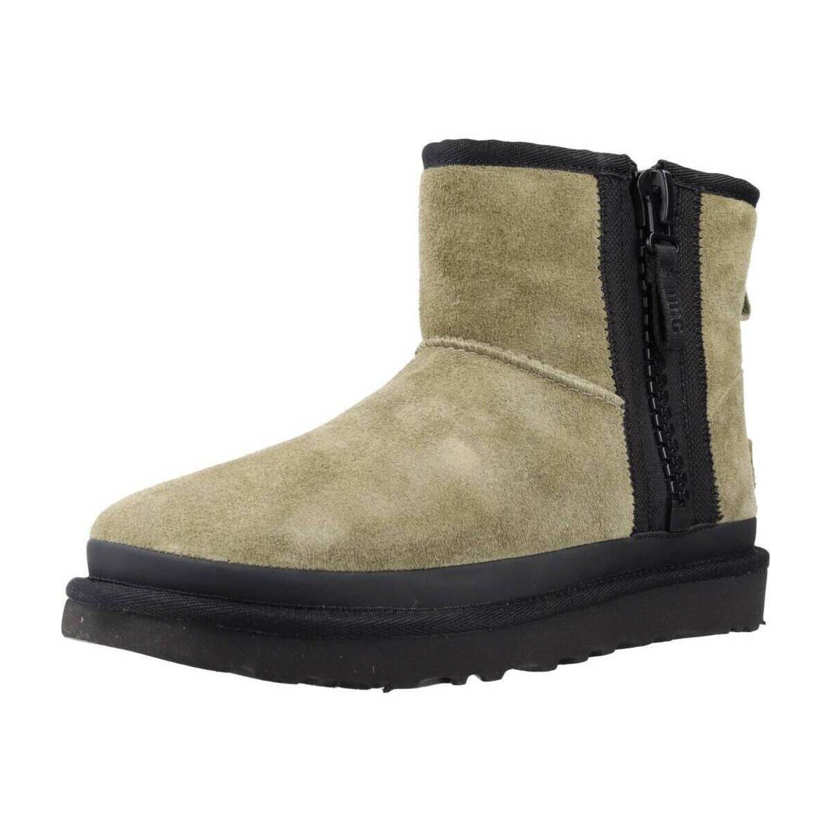 UGG  W CLASSIC MINI ZIPPER TAPE  Zelená